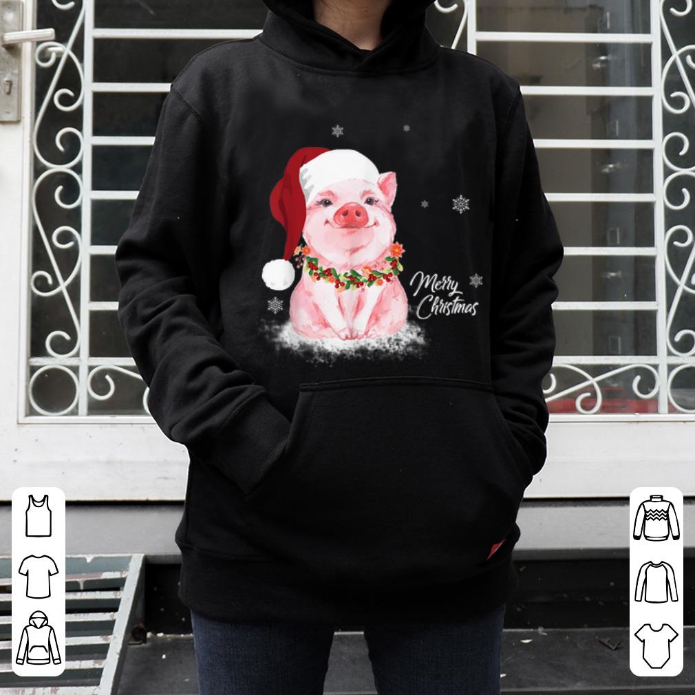 Official Cute Pig Santa Hat Merry Christmas Pig Lover Gifts shirt
