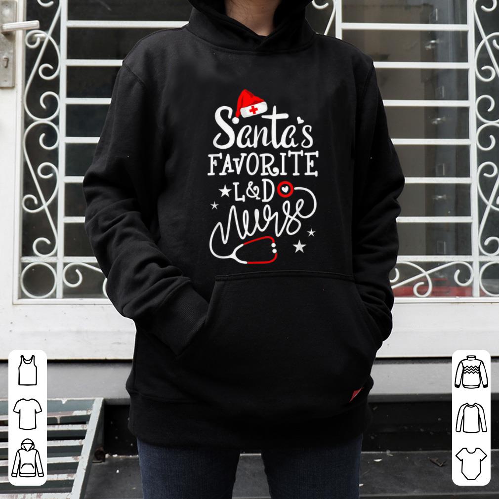 Official Santa's Favorite L&D Nurse Funny Christmas Nurse Gift shirt