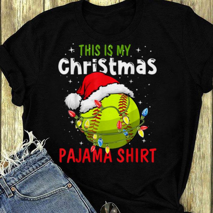 Official This Is My Christmas Pajama Baseball Softball Gift Lover shirt