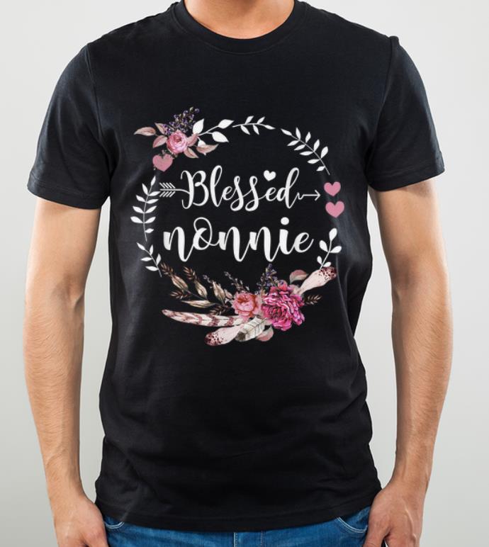 Original Blessed Nonnie Thanksgiving Floral Funny Gift shirt
