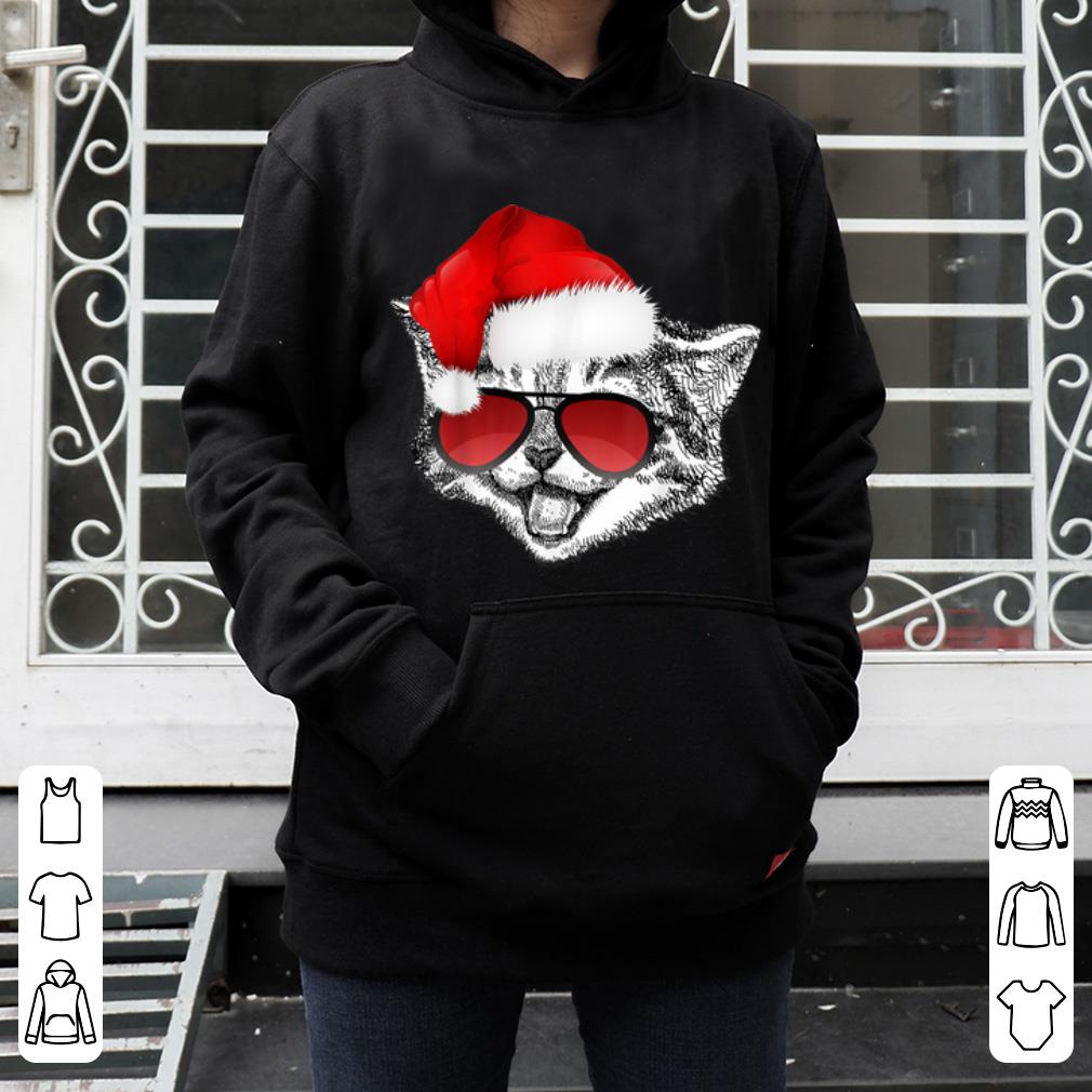Original Funny Cute Kitty Feline Cat Christmas Santa Claus X-mas Gift shirt