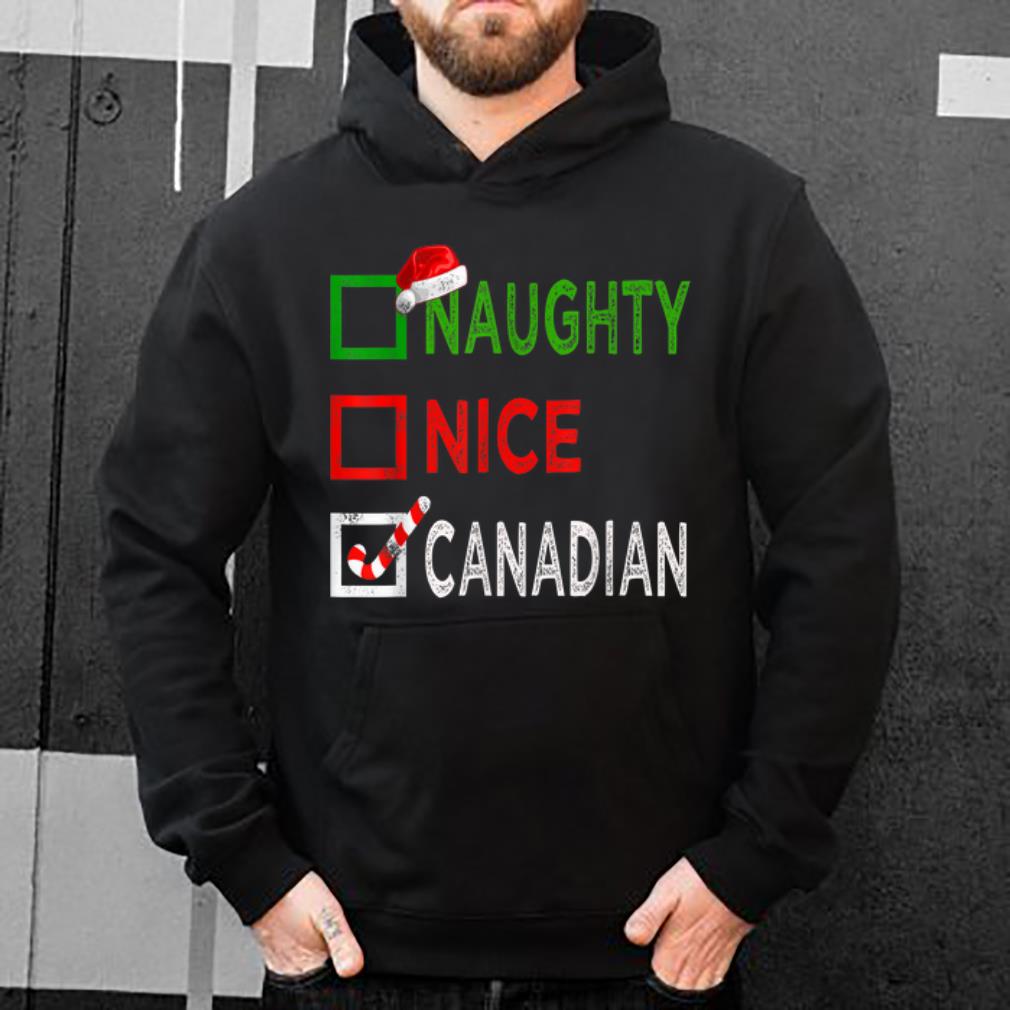 Original Naughty nice Canadian Funny Christmas Santa Gift Xmas Ugly shirt