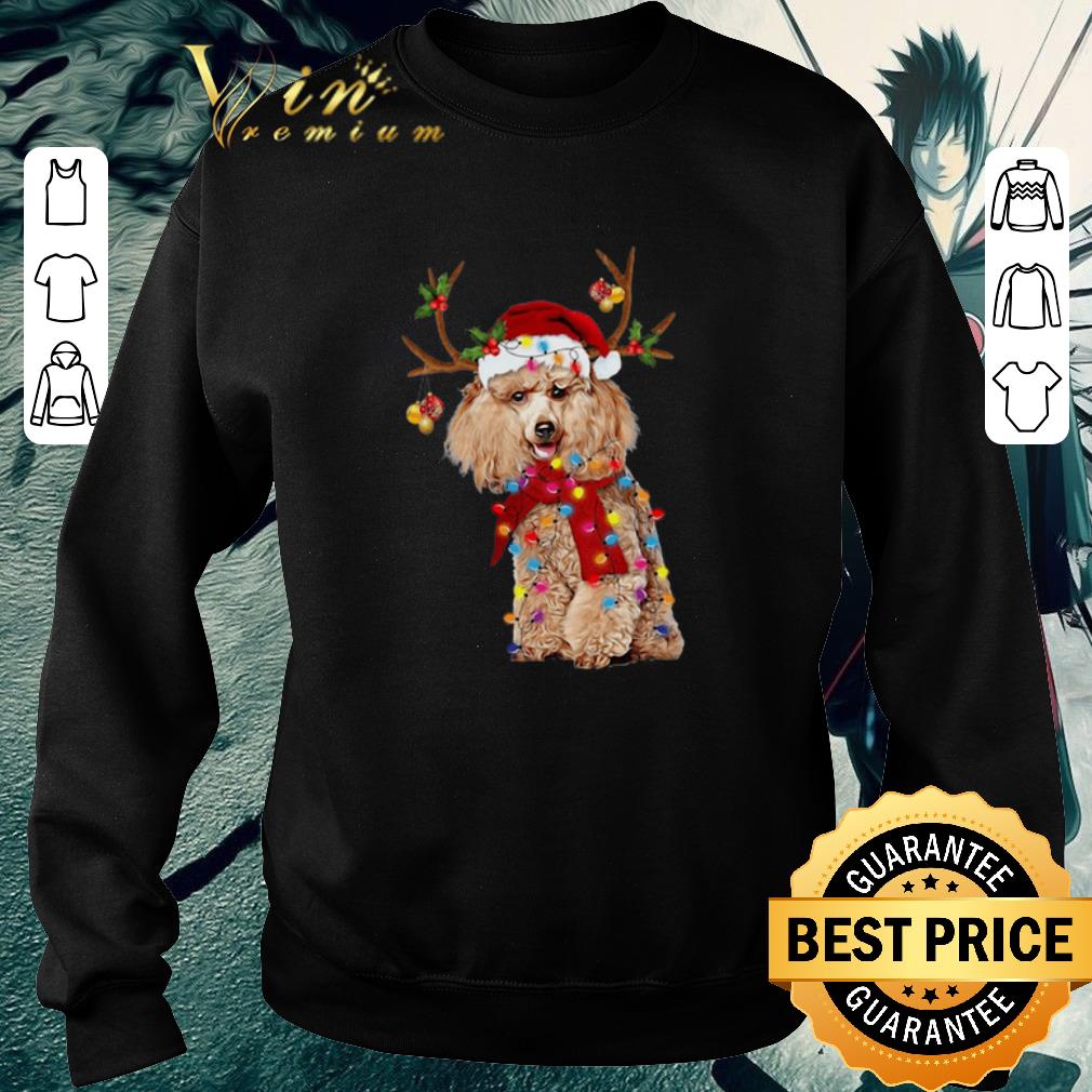 Original Poodle Santa Reindeer Christmas shirt