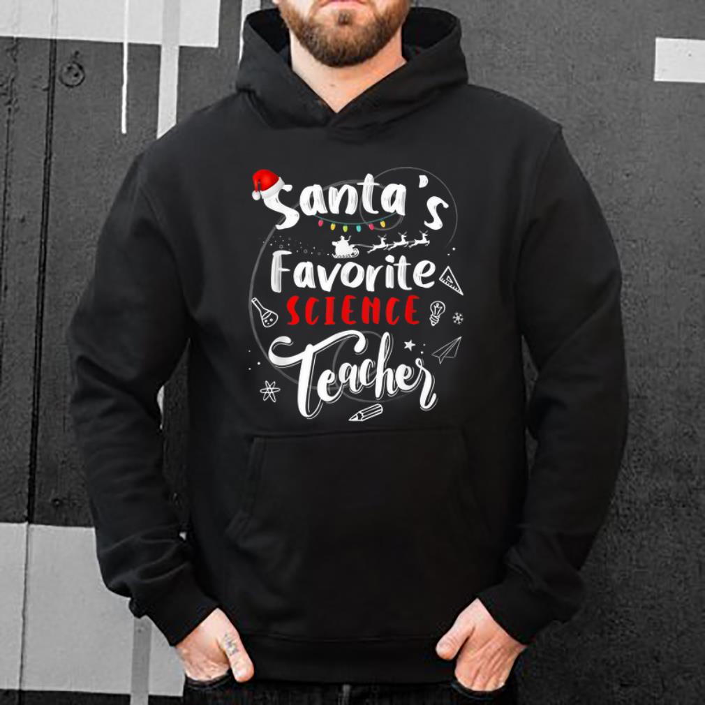 Original Santas Favorite Science Teacher Funny Christmas Gift shirt