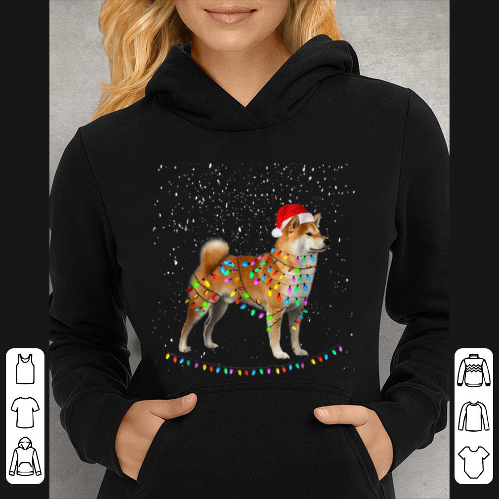 Premium Funny Merry Shiba Inu Santa Hat Christmas Dog Gift shirt