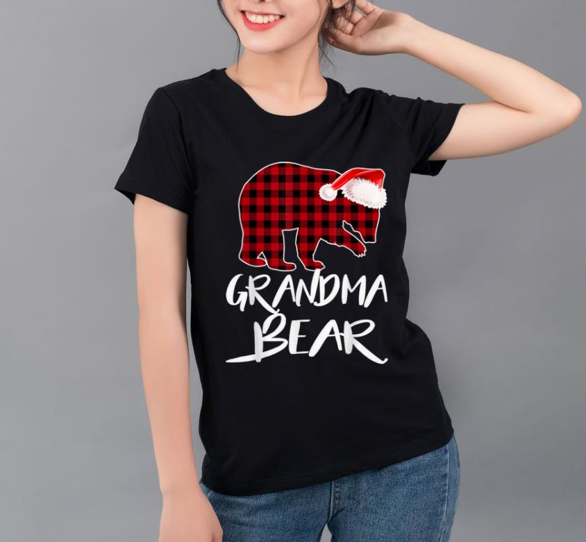 Premium Grandma BEAR Red Plaid Christmas Pajama Matching Family Gift shirt