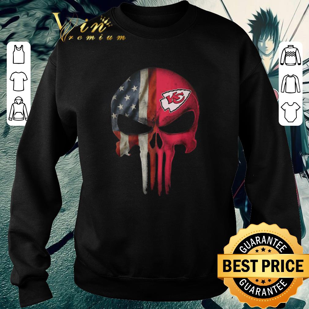 Premium Kansas City Chiefs American Flag Punisher Skull shirt