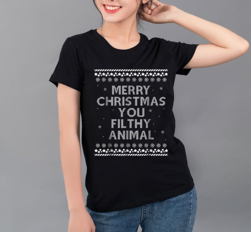 Premium Merry Christmas You Filthy Animal Funny Holiday Tee shirt