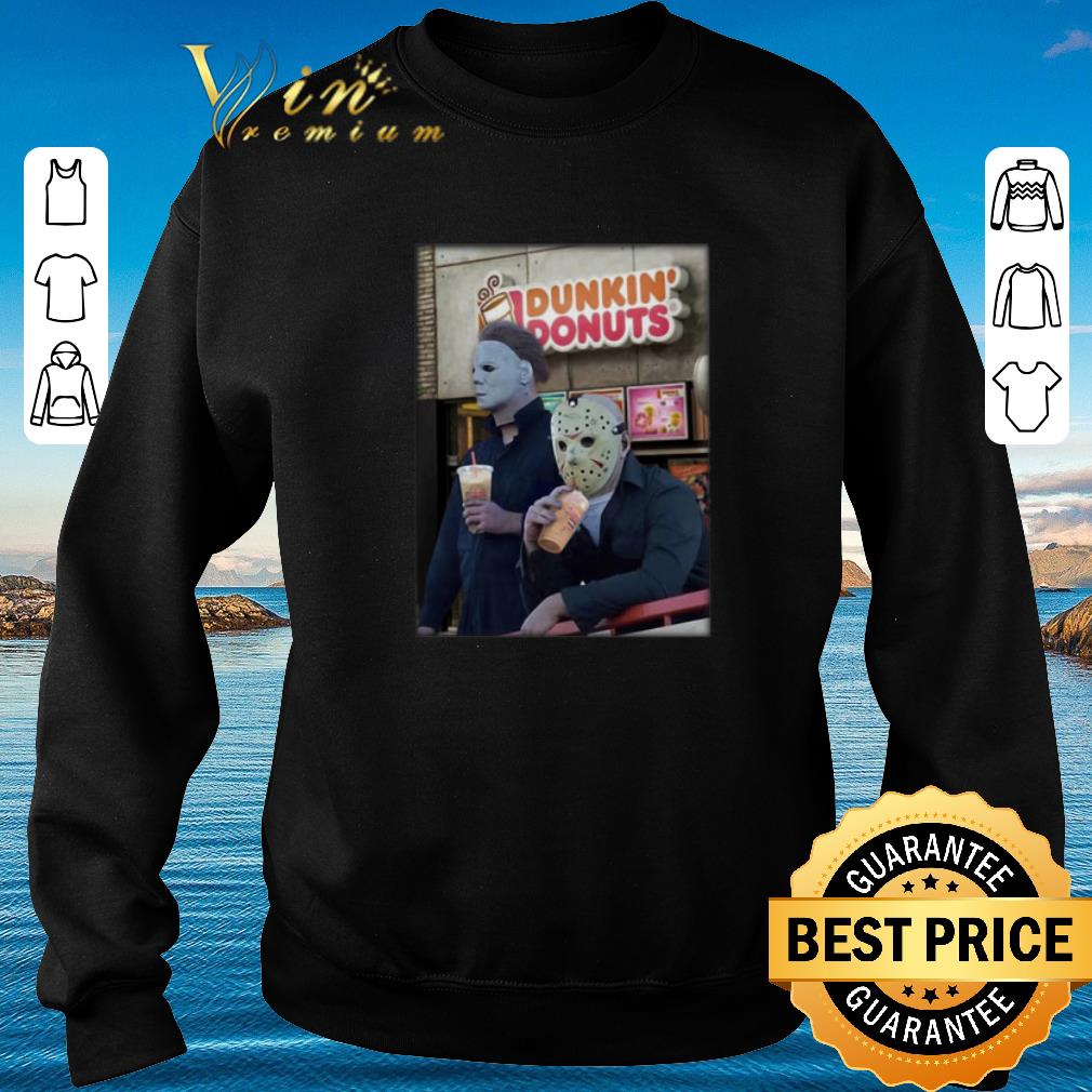 Premium Michael Myers Jason Voorhees drink Dunkin' Donuts shirt sweater 2019