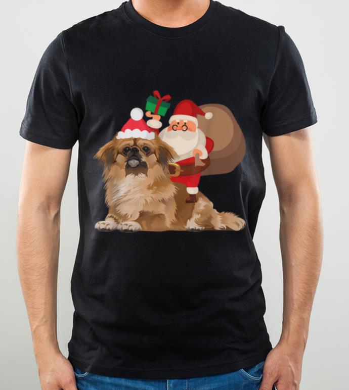 Premium Santa Riding Pekingese Christmas Pajama Gift shirt