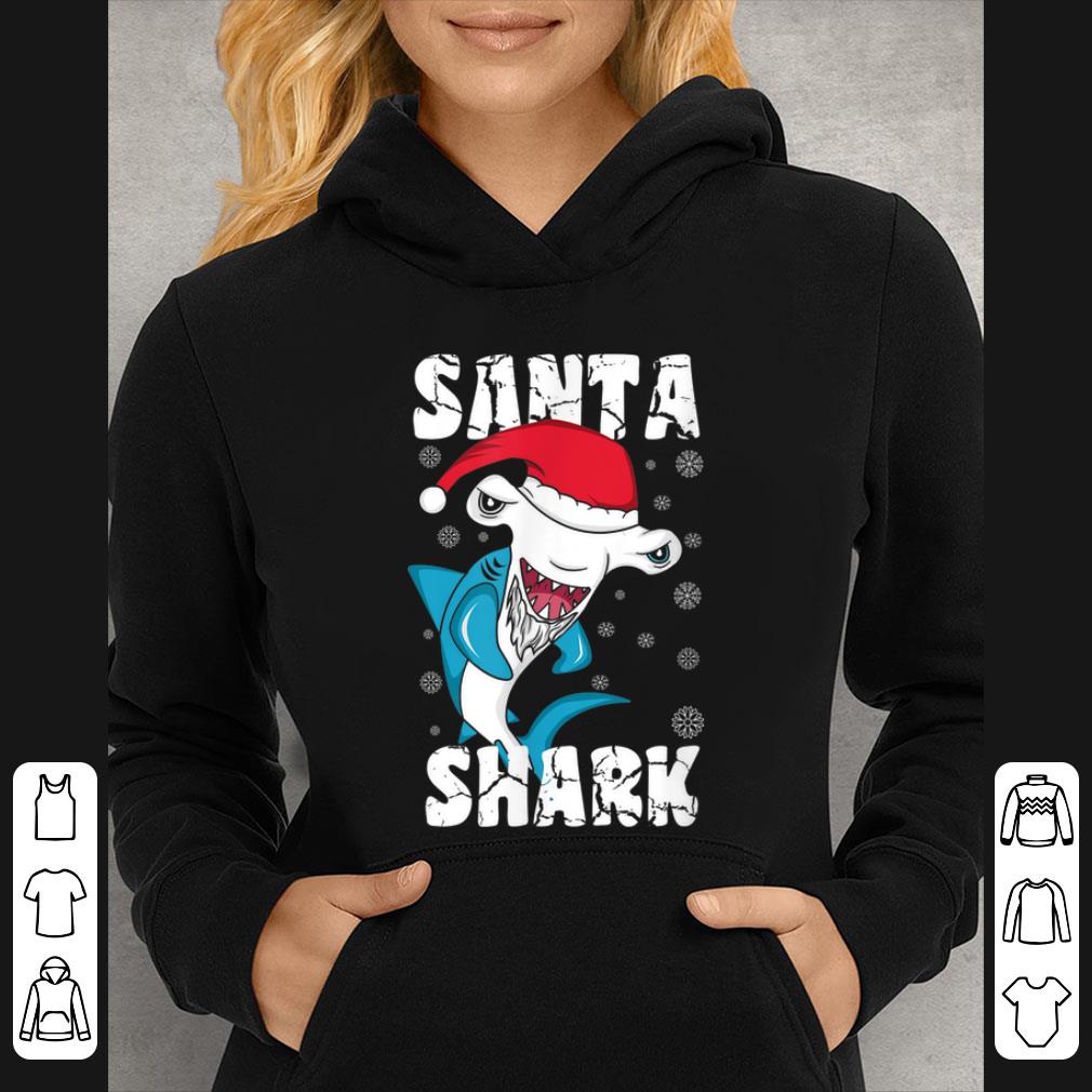 Premium Santa Shark Funny Santa Claus Christmas Hammerhead Shark T-Shirt B07ZQXHNGN.png