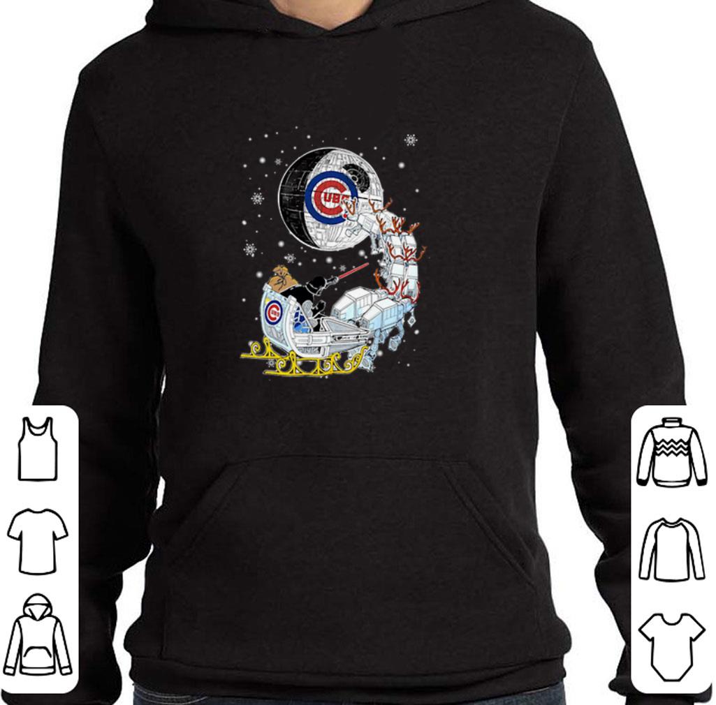 Pretty Darth Vader Chicago cubs riding sleigh to the Death Star shirt