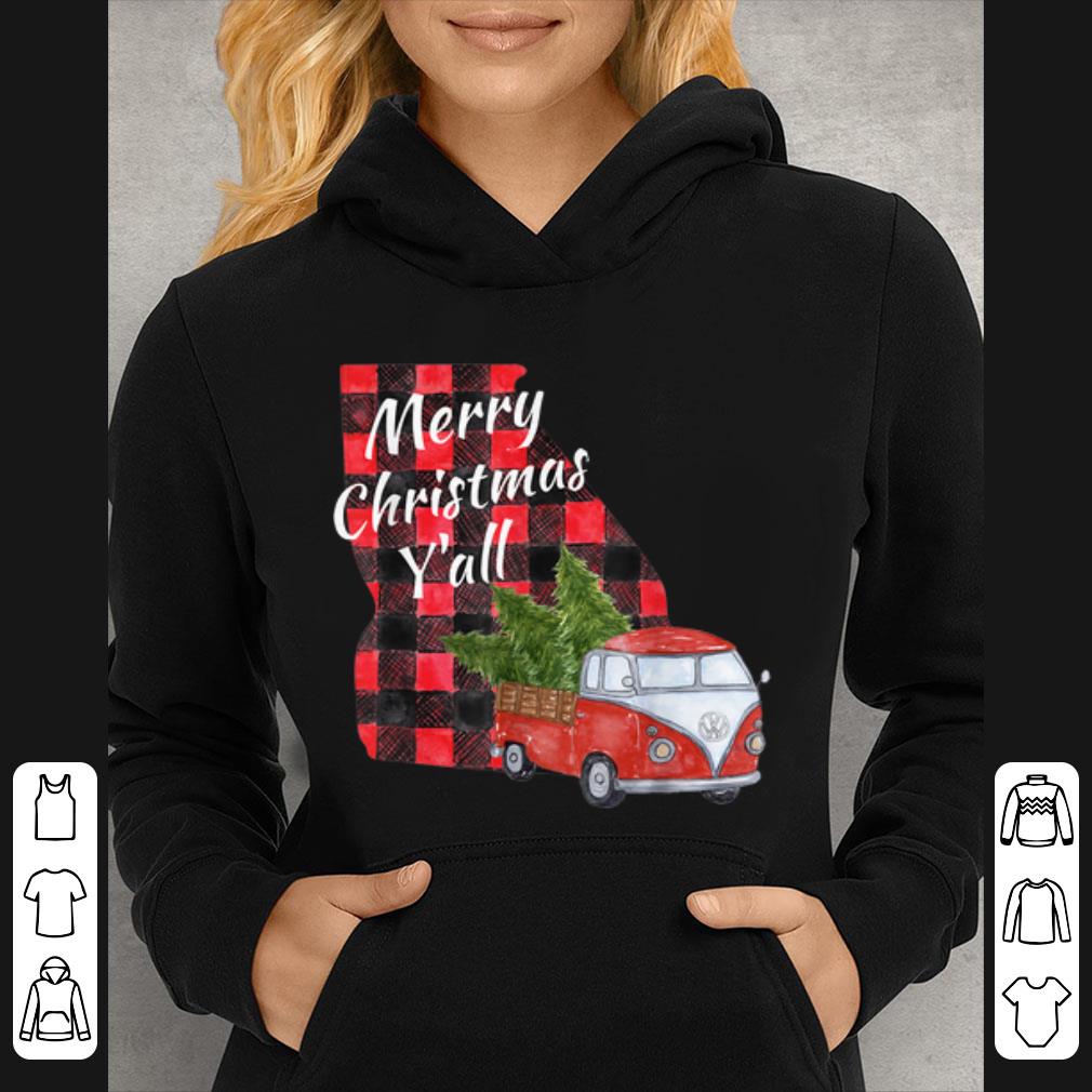 Pretty Merry Christmas Y'all Vintage Red Truck Xmas Tree Gift shirt