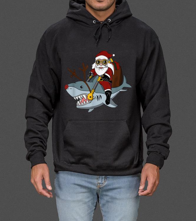 Santa Big Shark Ugly Christmas Funny Pajama Gift Cute sweater