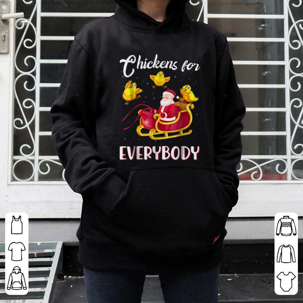 Top Chickens For Everyone Santa Riding Sleigh Christmas shirt