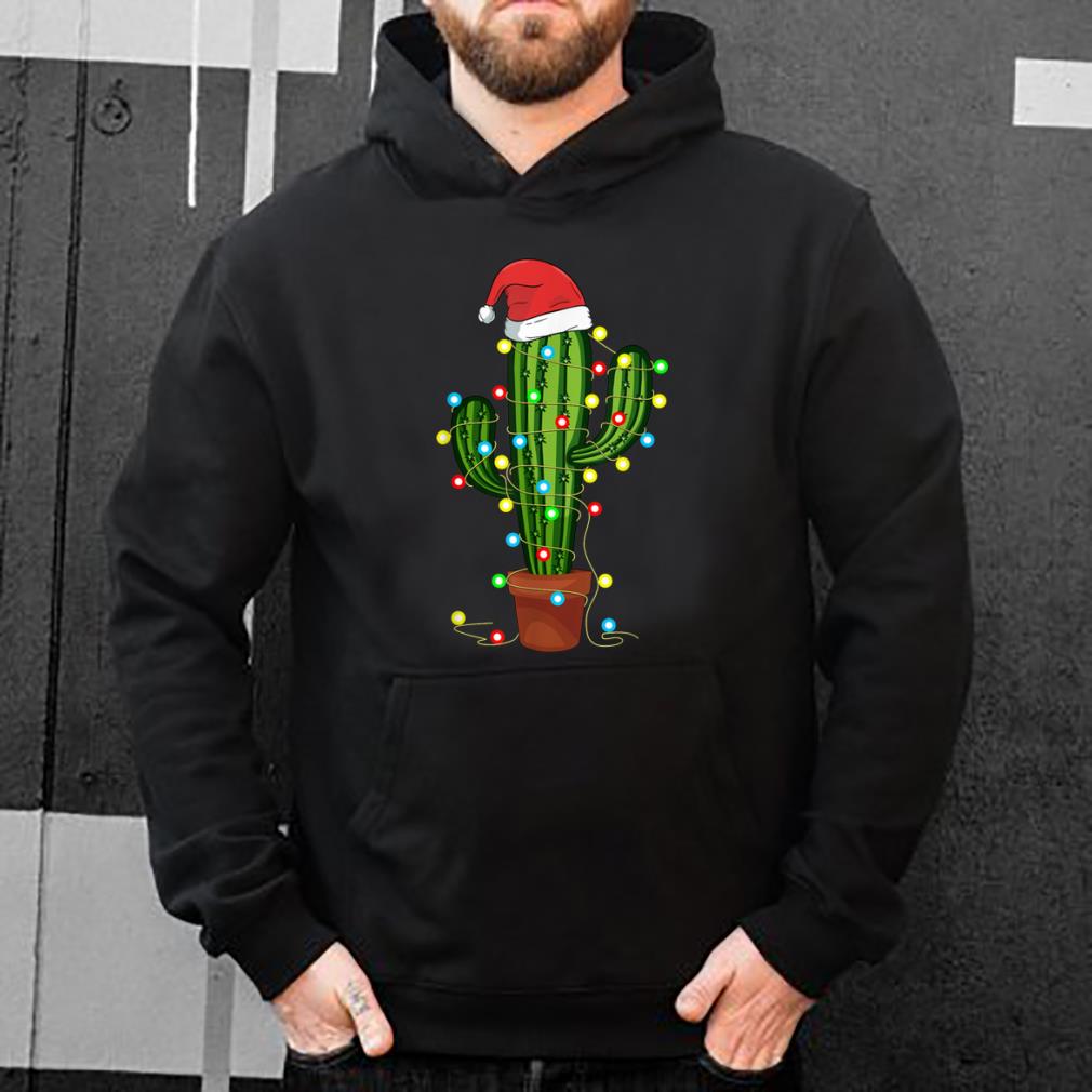 Top Christmas Lights Cactus Lover Funny Xmas Gift shirt