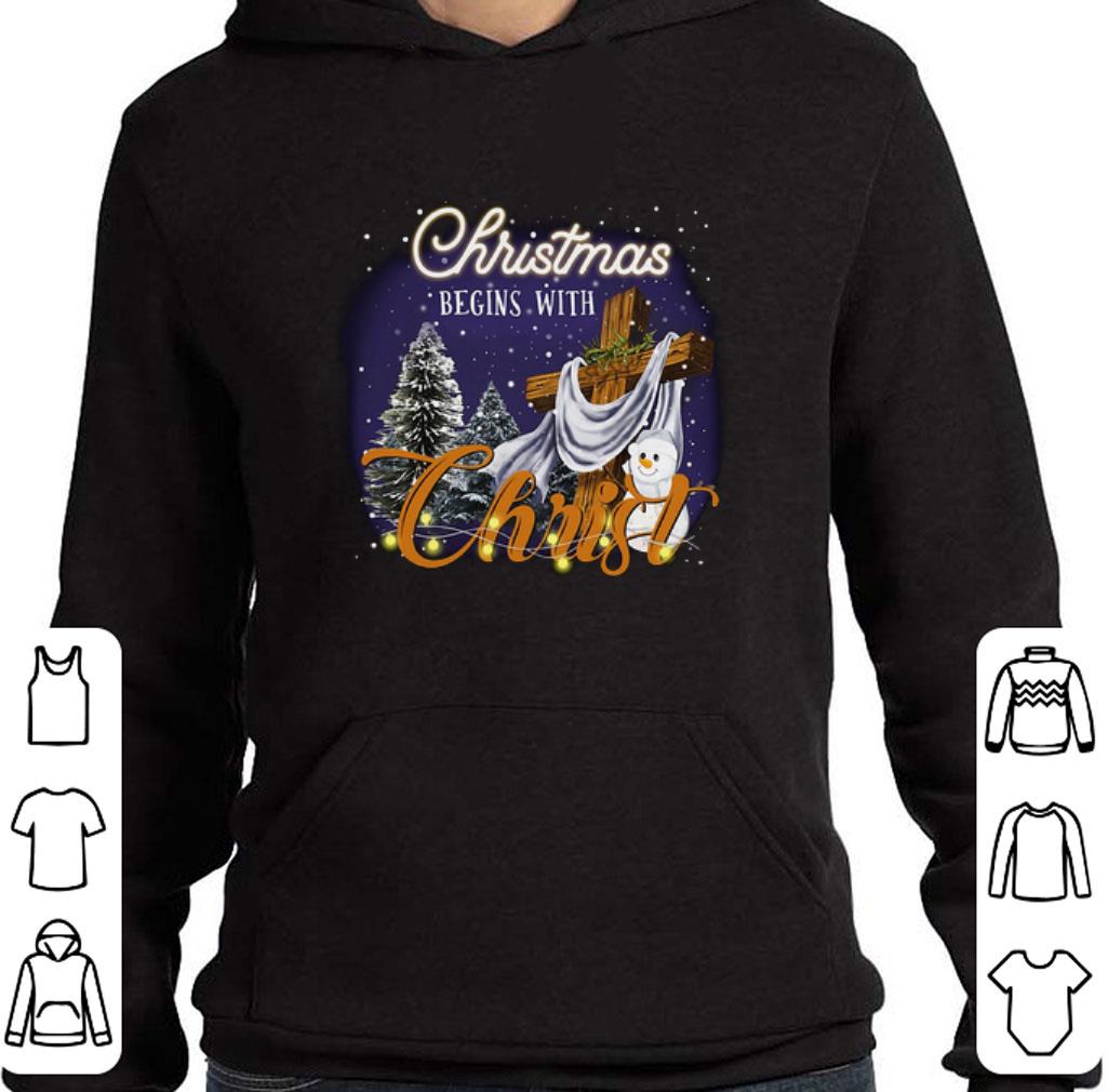 Christmas begins with Christ shirt