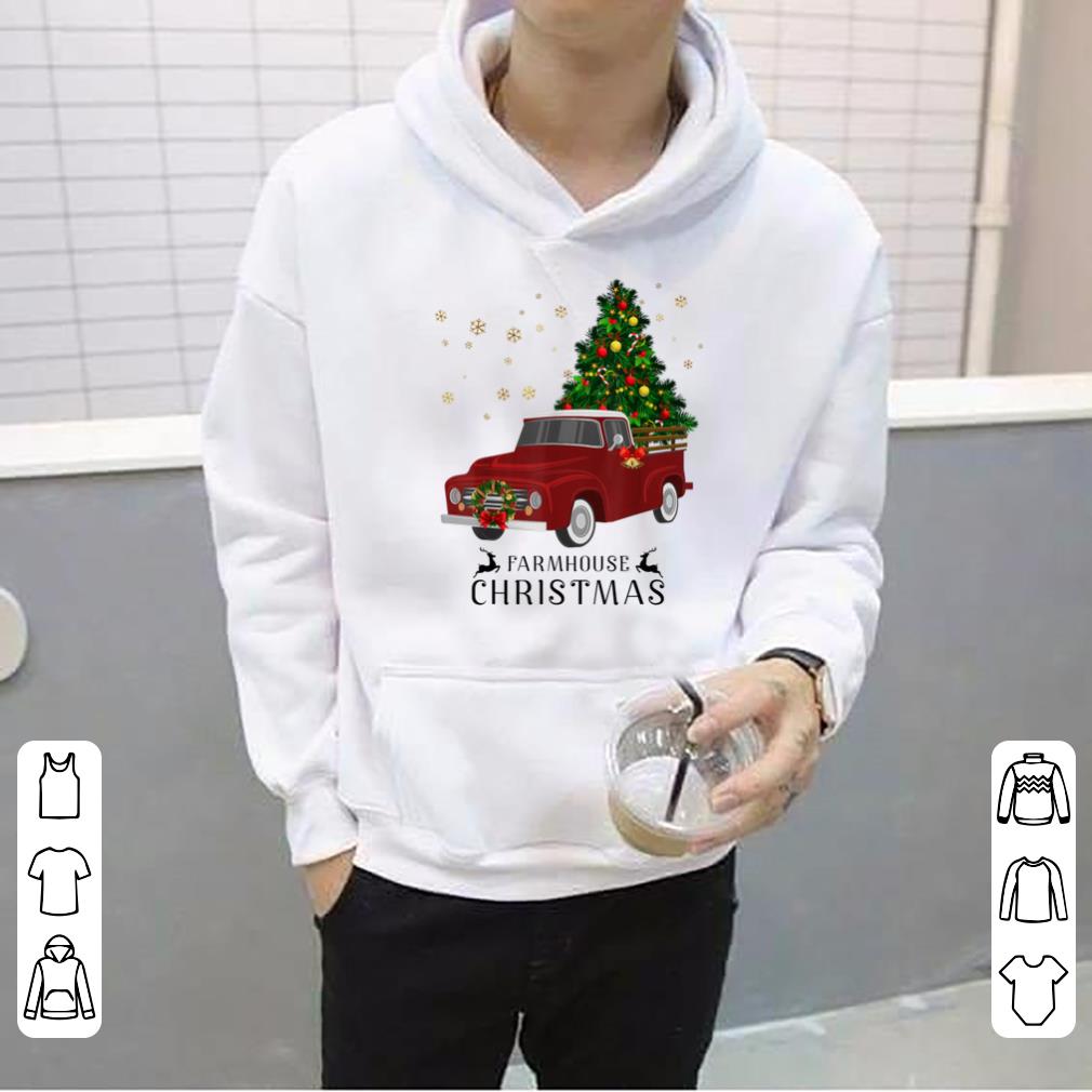 Great Red Truck Farmhouse Christmas sweater