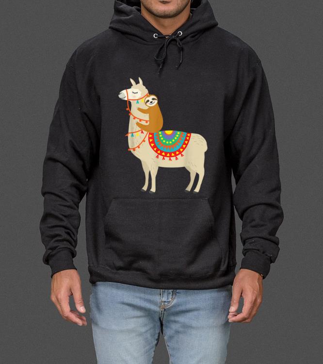Great Sloth Riding Llama Christmas Alpaca Gift Idea 2019 sweater