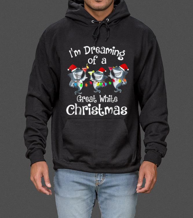 Hot I'm Dreaming Of A Great White Christmas Funny Shark sweater