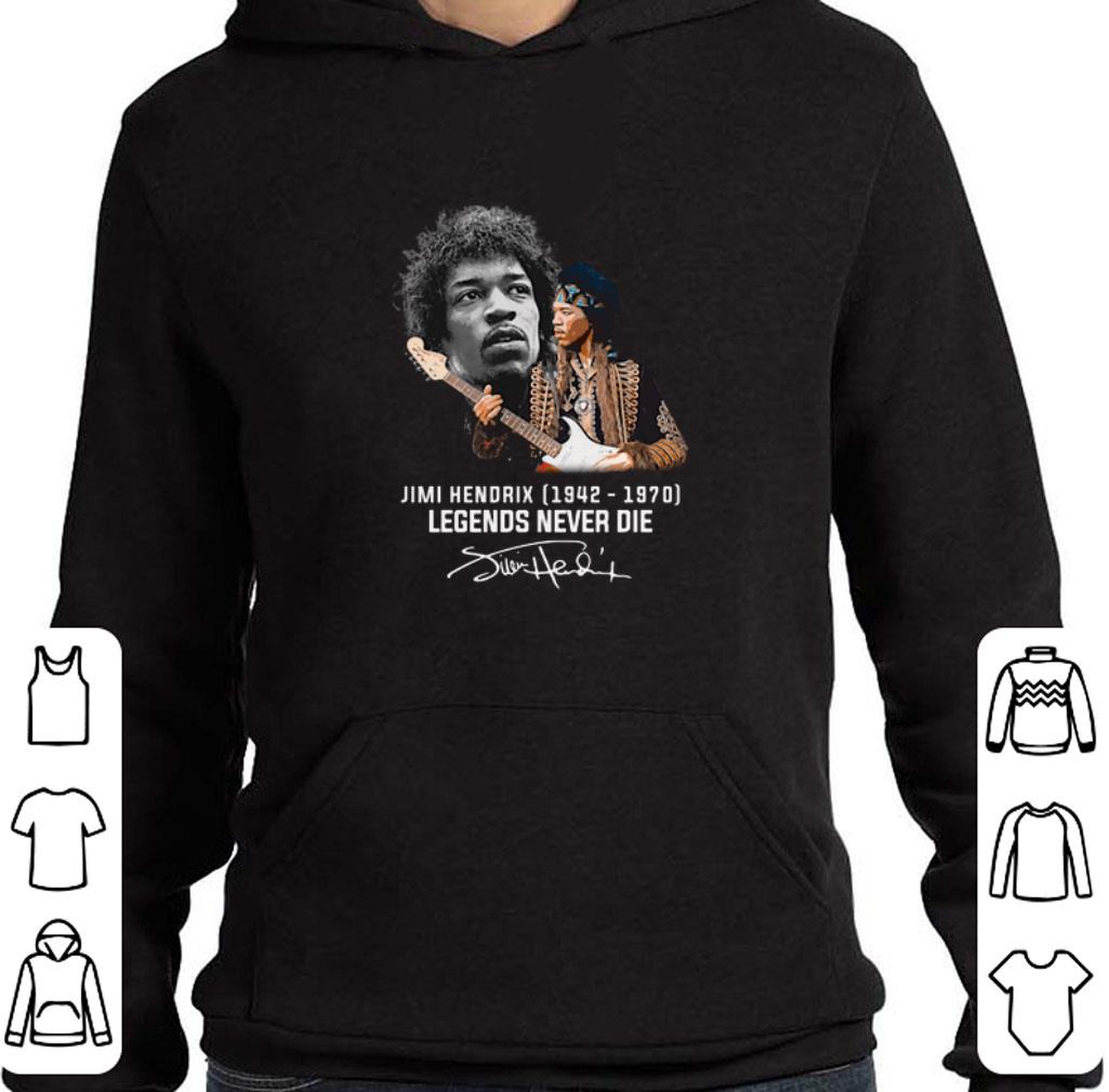 Official Jimi Hendrix 1942 1970 legends never die signature shirt