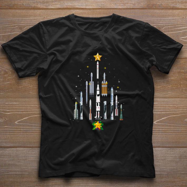 Original Spaceship Starman Christmas Tree shirt