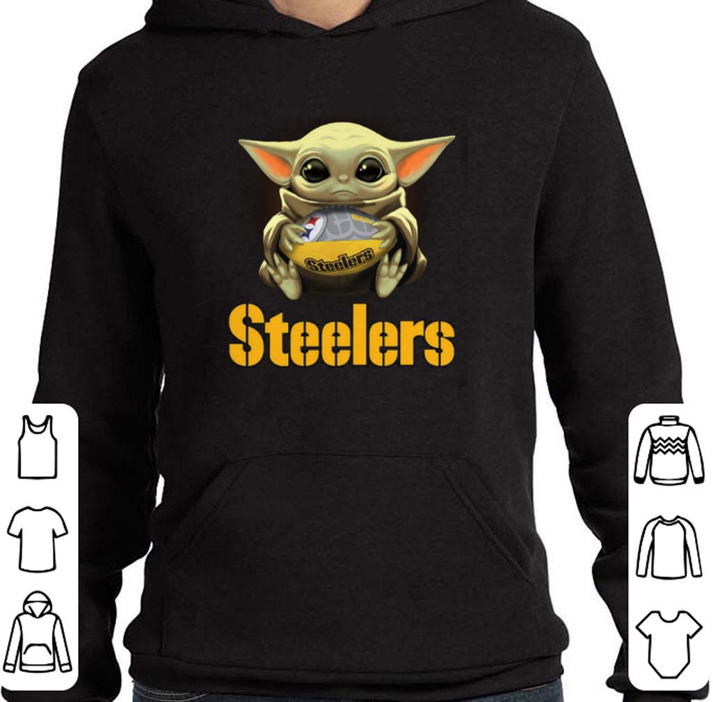 Pretty Baby Yoda Pittsburgh Steelers NFL ball Star Wars shirt