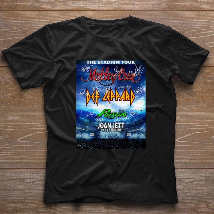 Pretty The stadium tour Motley Crue Def Leppard Poison Joan Jett signed shirt