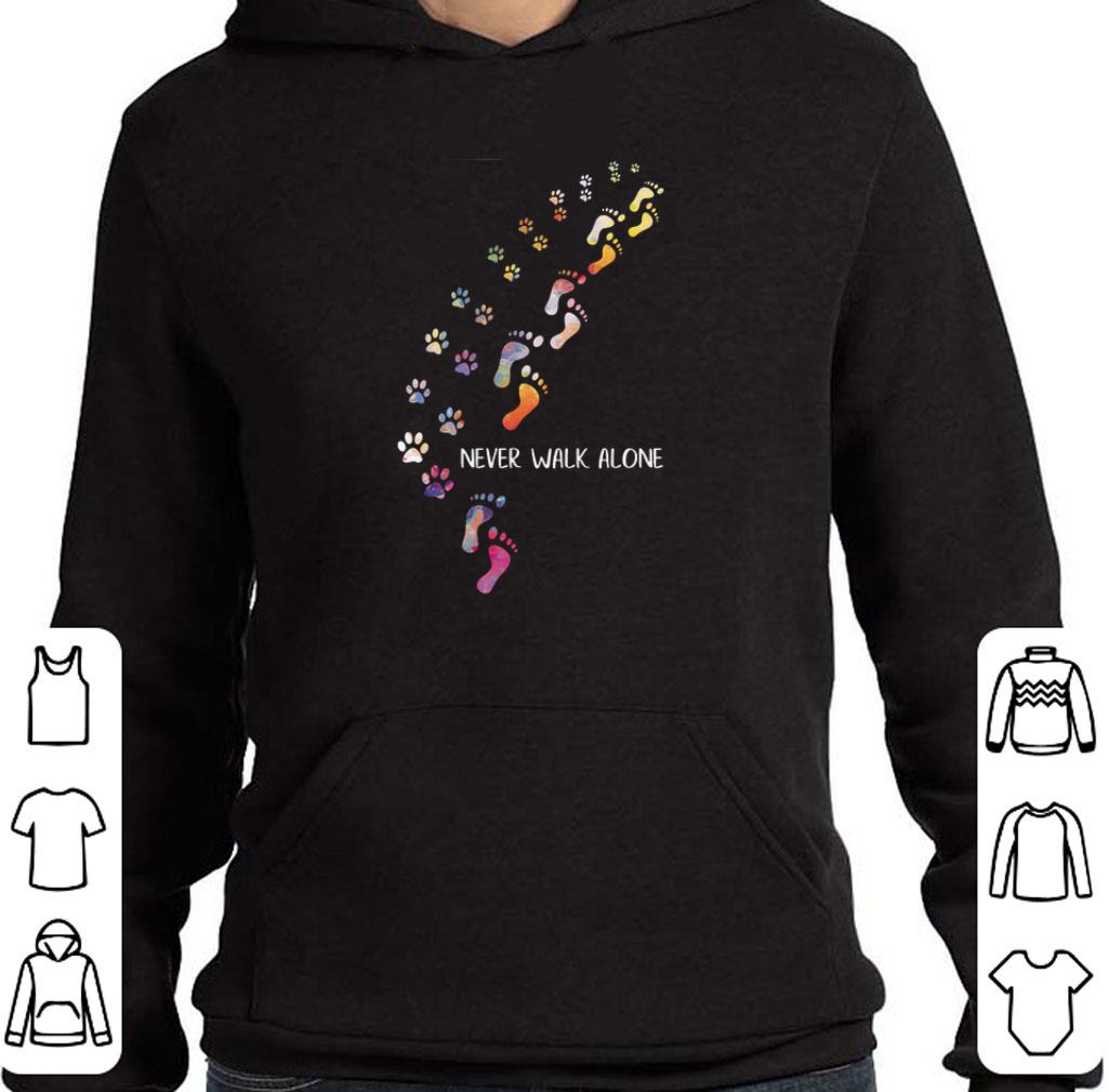 Pretty Footprint colors you'll never walk alone shirt