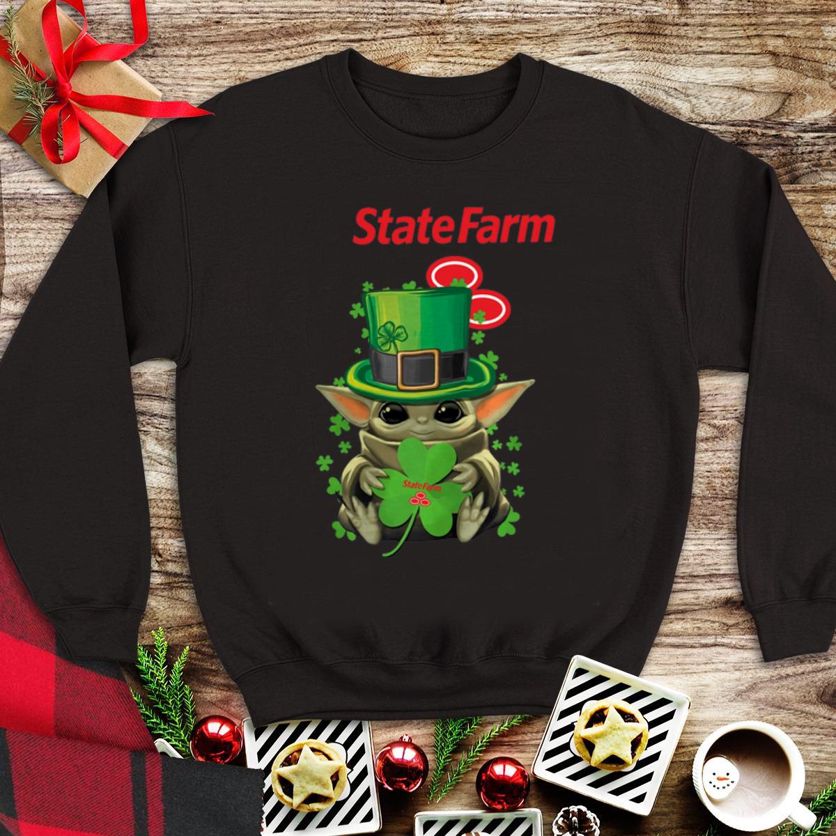 Awesome Baby Yoda State Farm Shamrock St. Patrick’s Day shirt