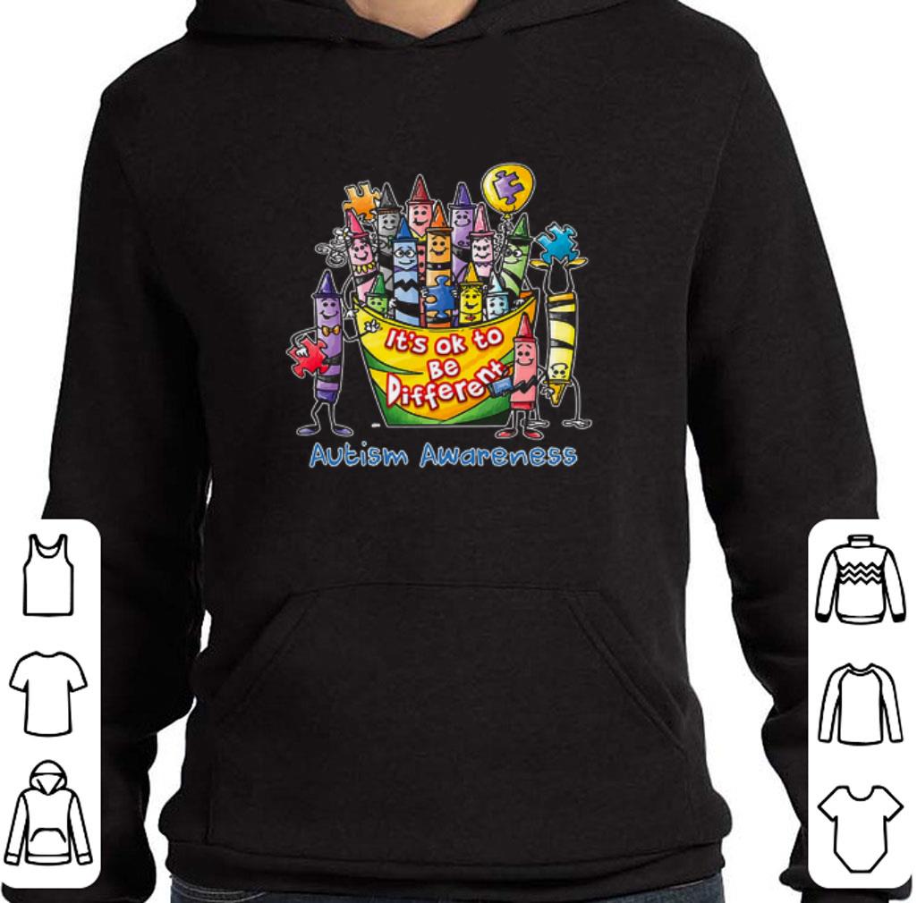 Crayons it's ok to be different Autism Awareness shirt