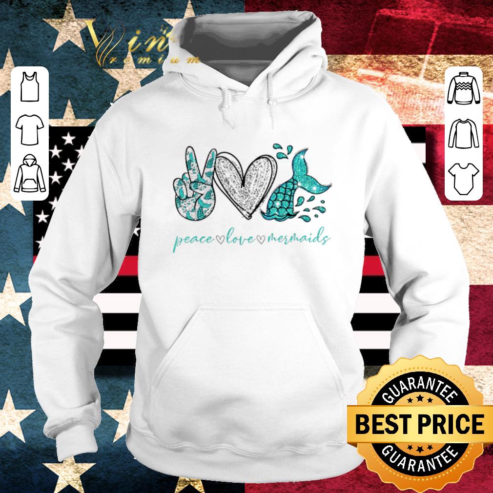 Funny Peace love mermaid shirt