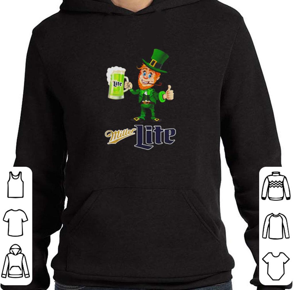 Hot Leprechaun drinking Miller Lite beer shirt