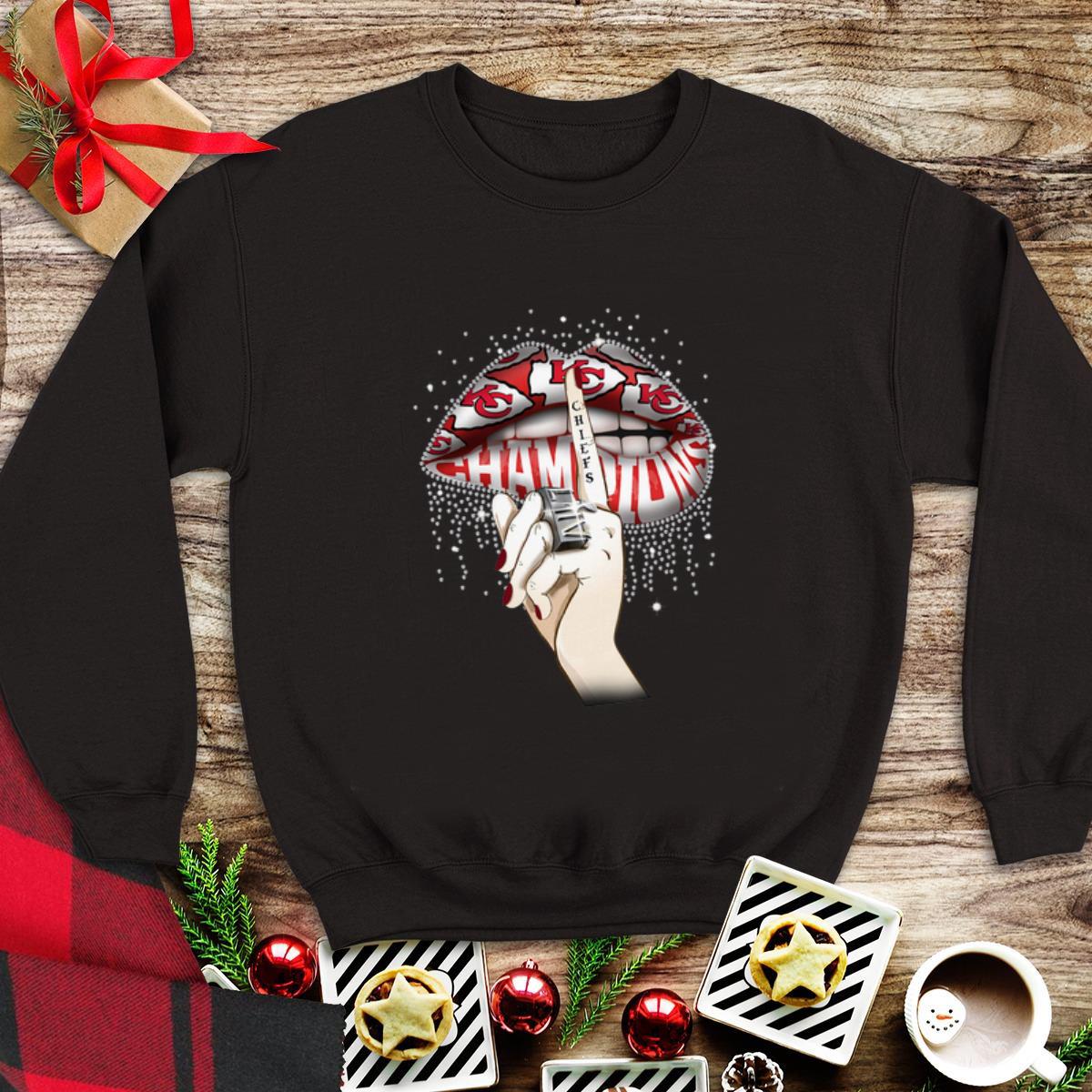 Kansas City Chiefs lips champions super bowl shirt
