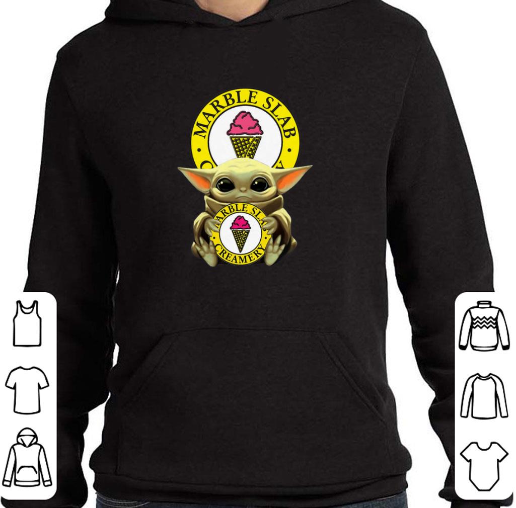 Nice Baby Yoda Hug Marble Slab Creamery Star Wars shirt