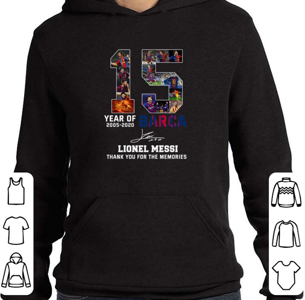 Original 15 Years of 2005-2020 Barca Lionel Messi thank you for the memories shirt