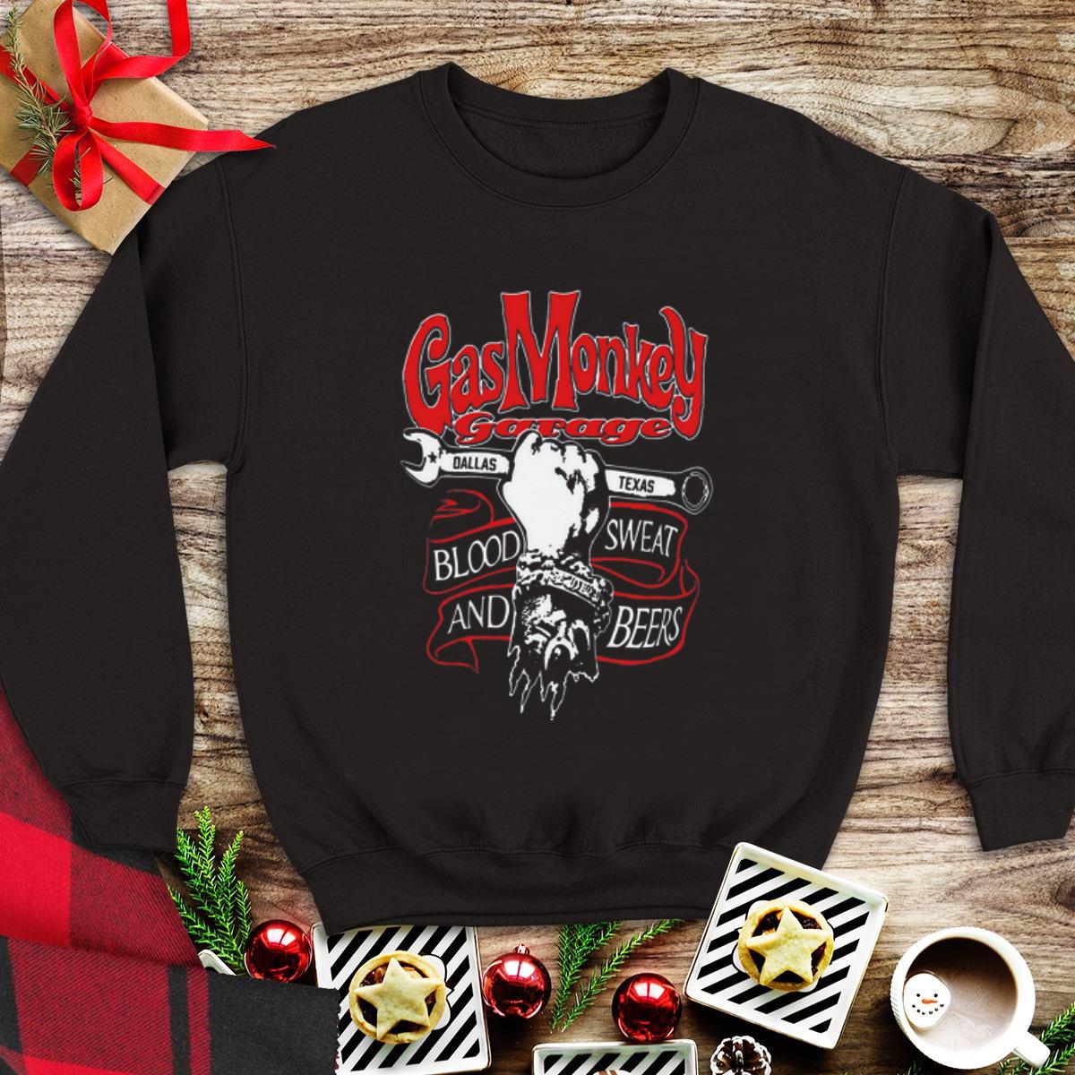 Original Gas Monkey Garage Dallas Texas Blood Sweat And Beers shirt