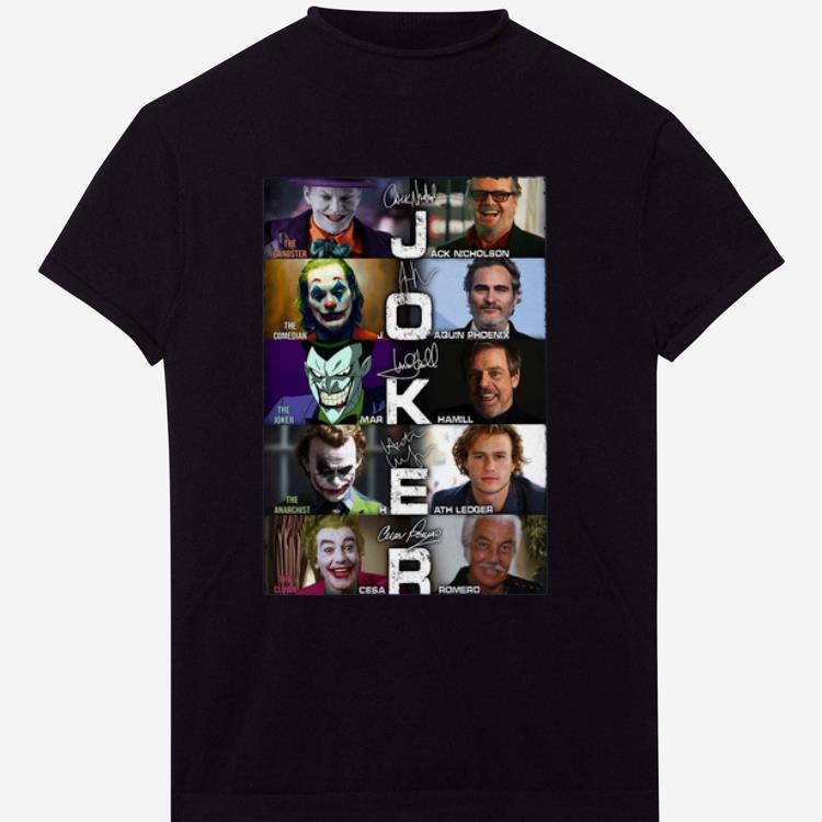 Premium Joker The Gangster Jack Nicholson The Comedian Joaquin Phoenix signature shirt