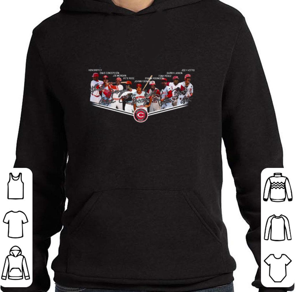 Pretty Cincinnati Reds legend signatures Ken Griffey Dave Concepcion shirt