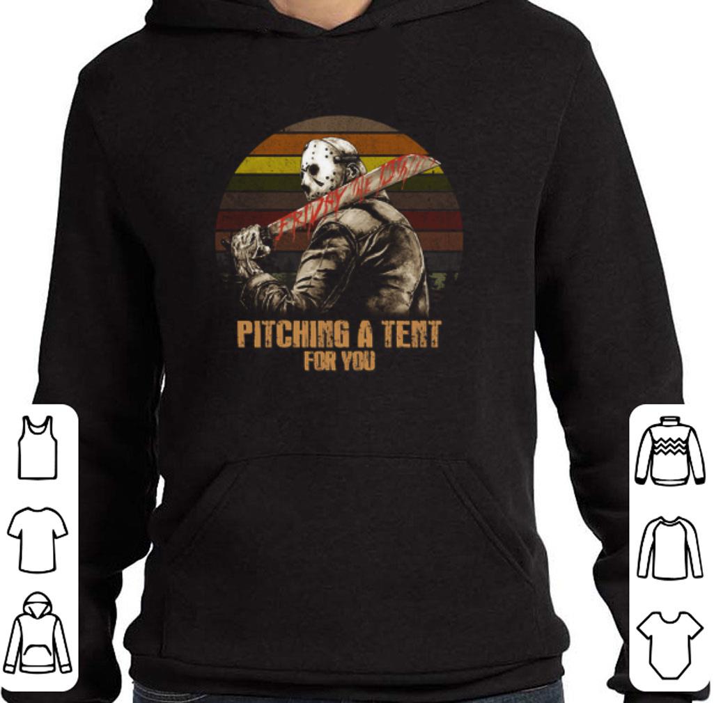 Pretty Jason Voorhees friday the 13th pitching a tent for you vintage shirt