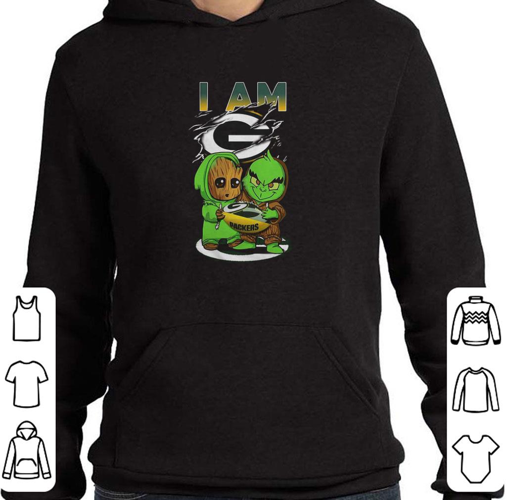 Awesome Baby Groot And Grinch I Am Green Bay Packers Logo shirt