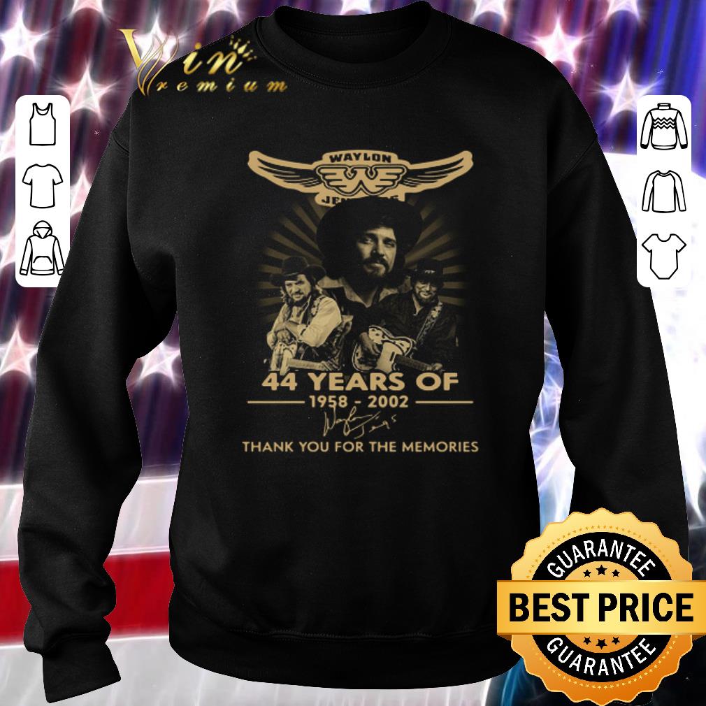 Hot Symbol Waylon Jennings 44 years of 1958-2002 signature shirt