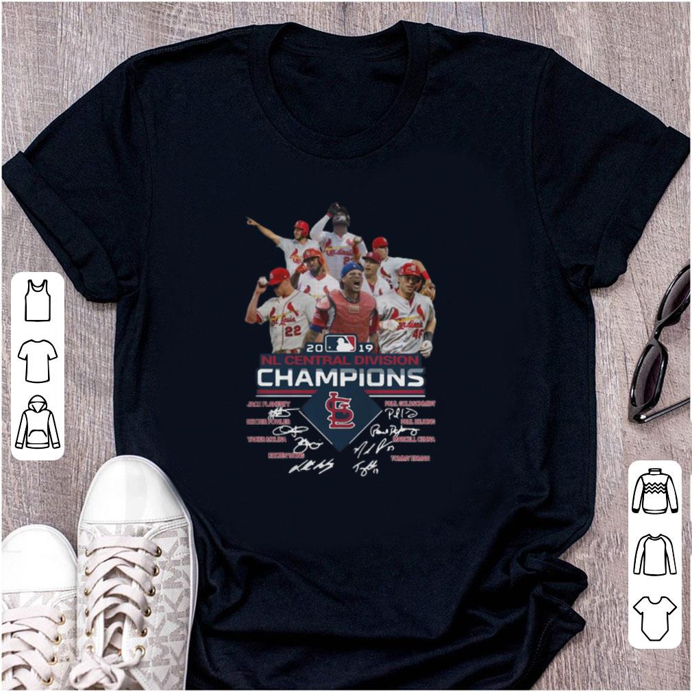 Top St. Louis Cardinals 2019 Nl Central Division Champions Signatures shirt