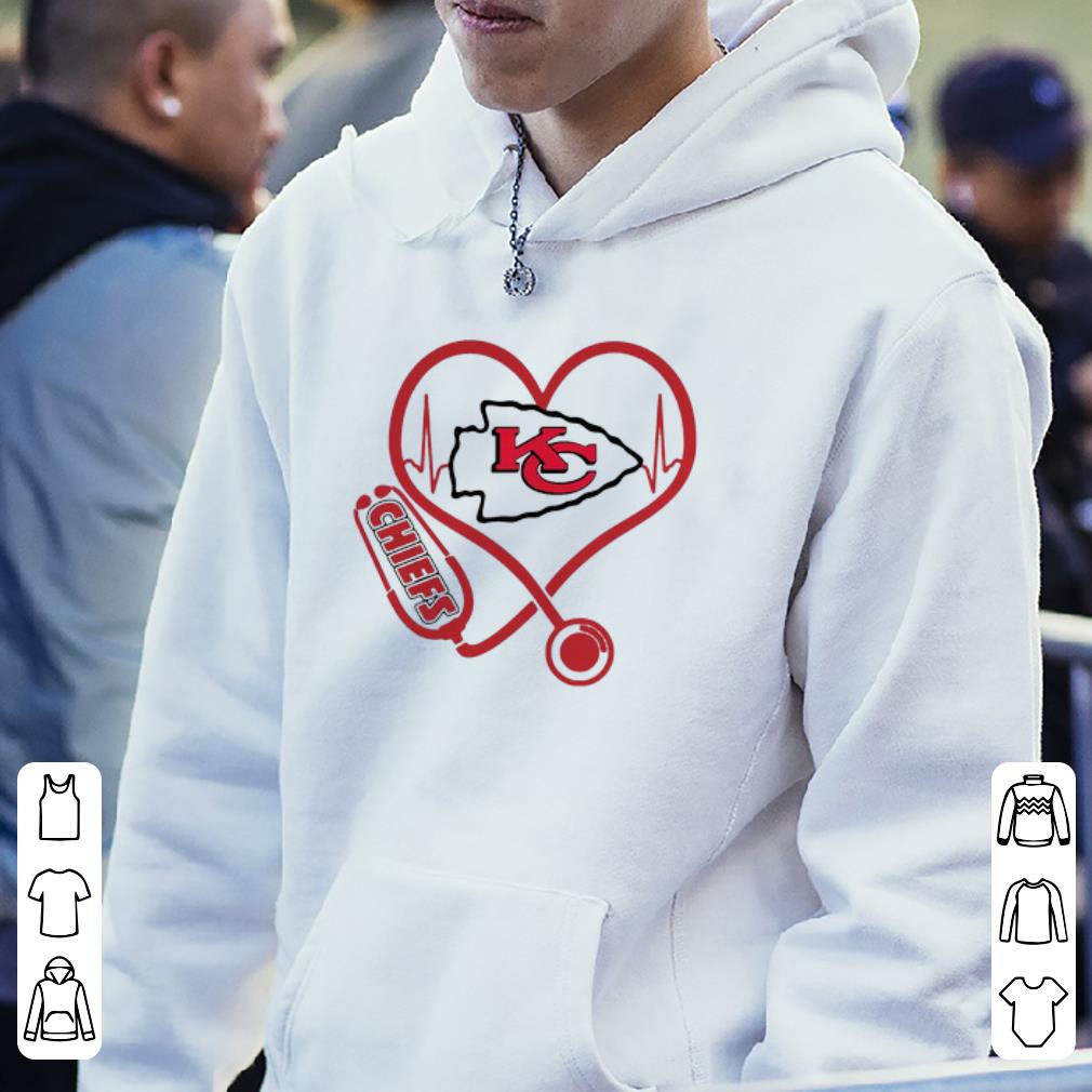 Best Love Kansas City Chiefs heartbeat stethoscope shirt