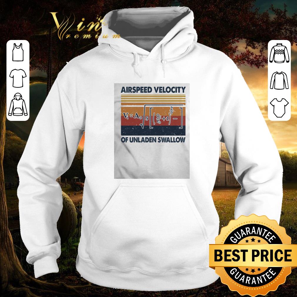 Premium Vintage Airspeed Velocity Of Unladen Swallow shirt