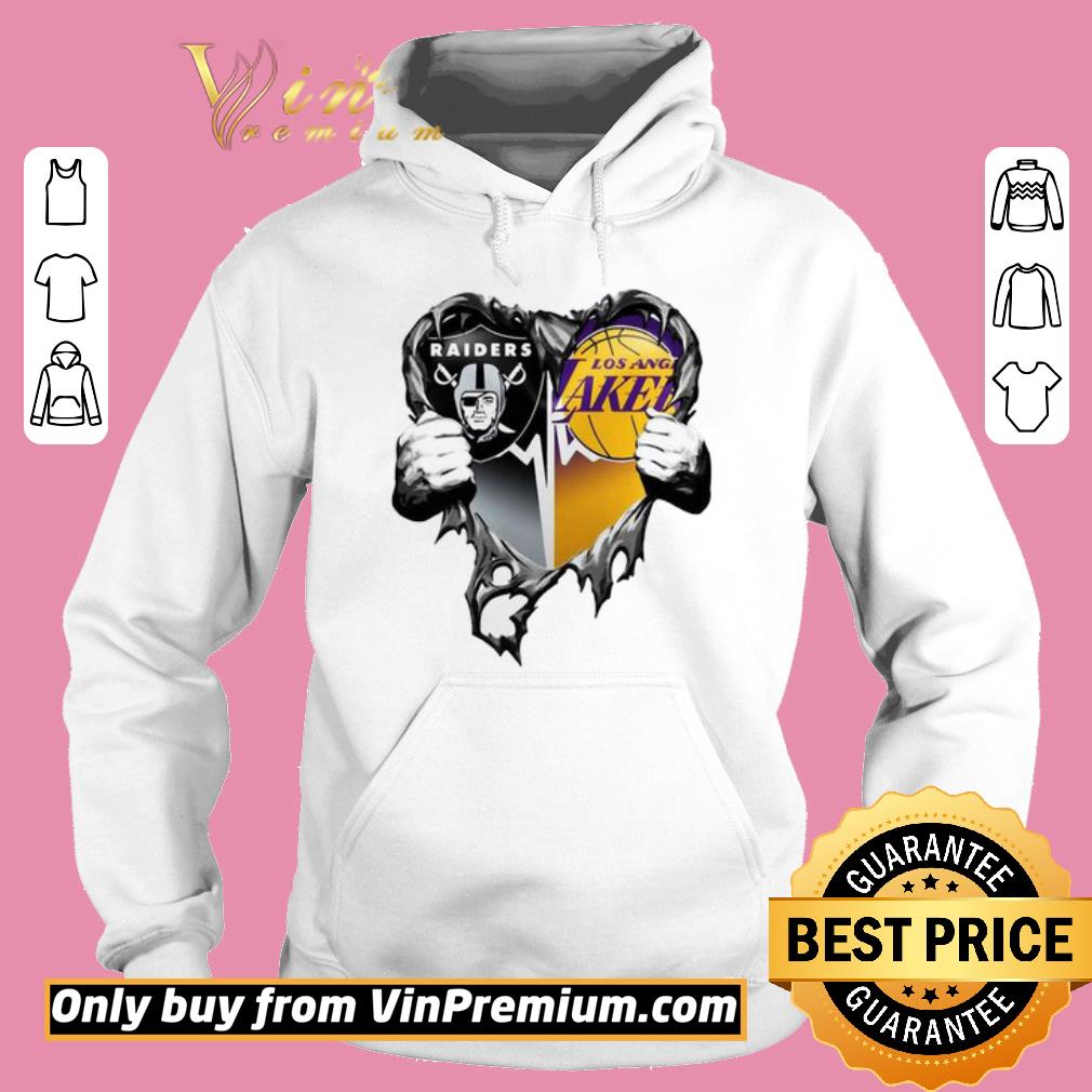 Original Raiders and Los Angeles Laker inside Heart shirt