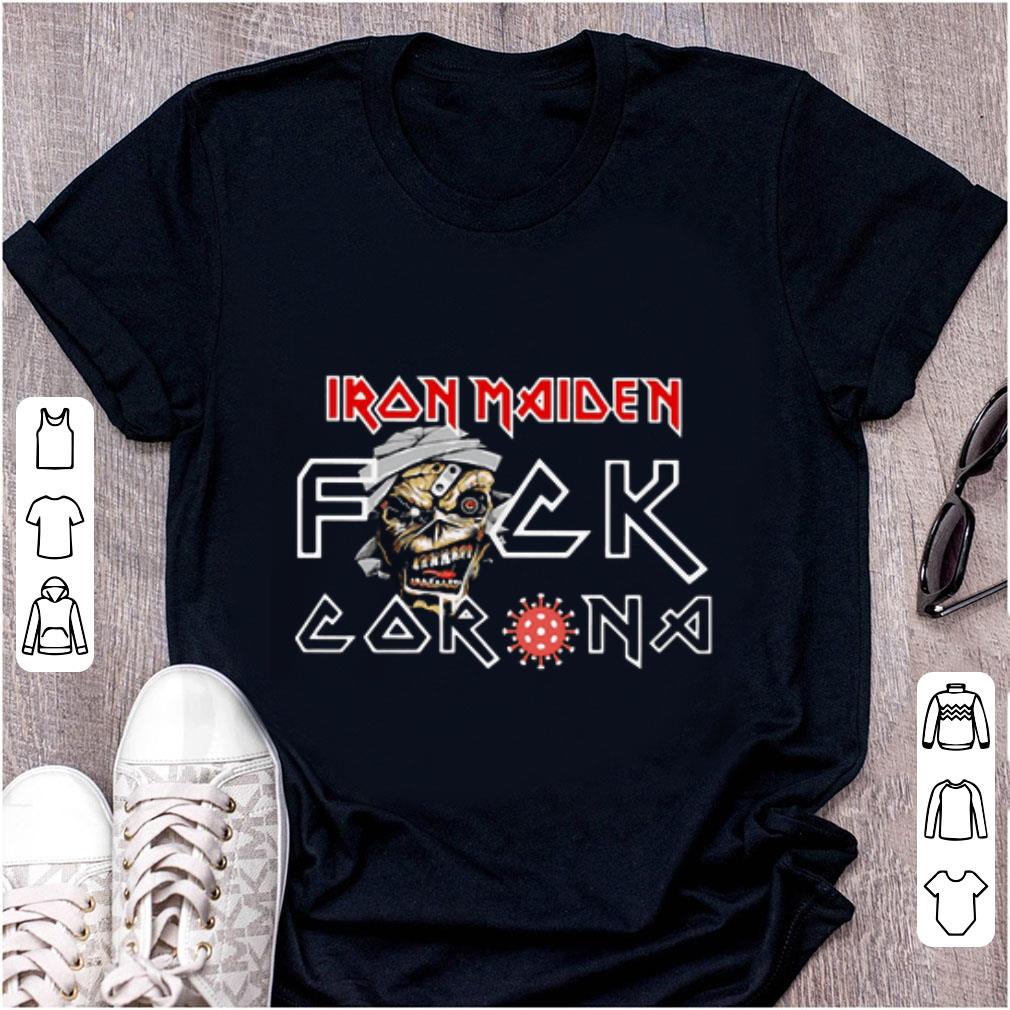 Best Skull Iron Maiden Fuck Coronavirus shirt