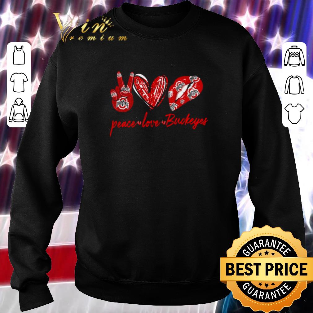 Pretty Peace love Lips Ohio State Buckeyes shirt