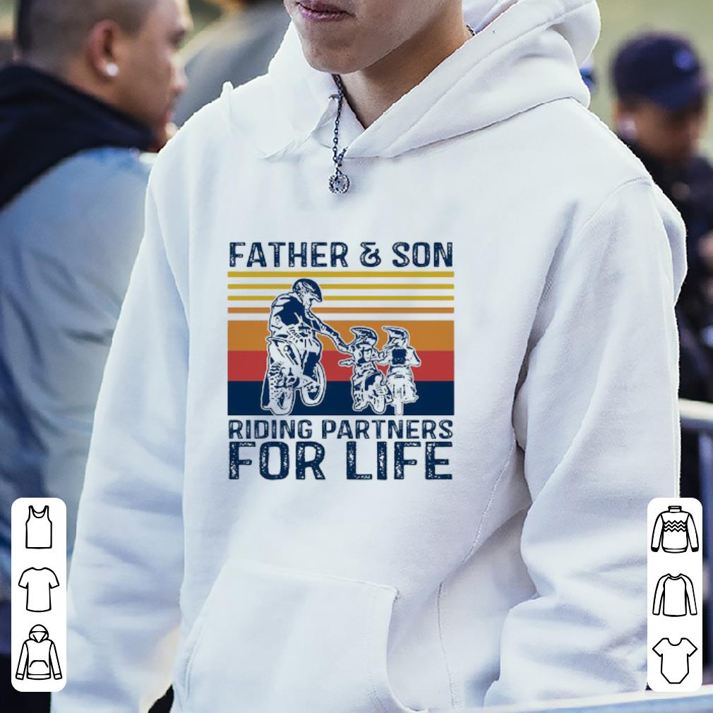 Top Vintage father and son riding partners for life father's day shirt
