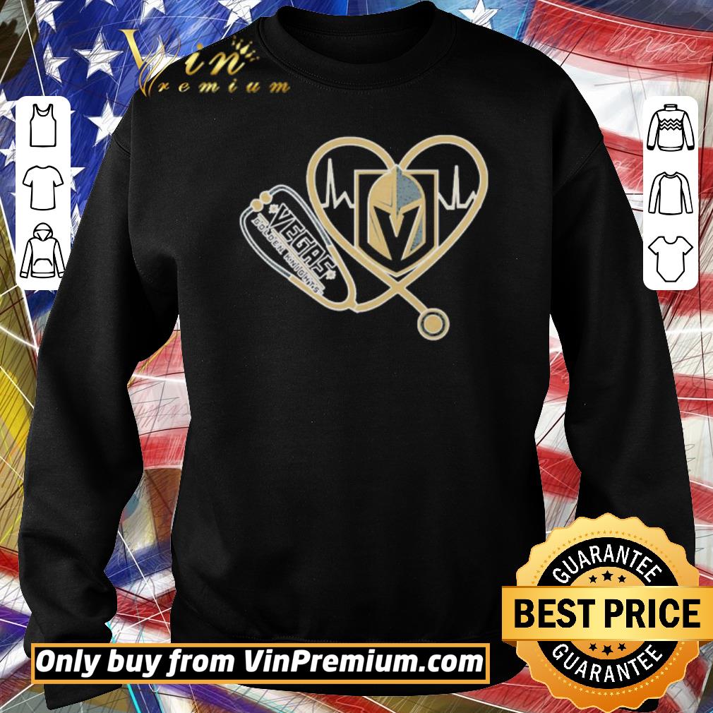 Original Vegas Golden Knights nurse stethoscope love heartbeat shirt